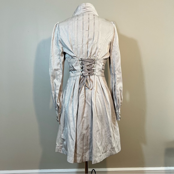 Double Zero Trench Coat With Corset Back Size M - Picture 6 of 10